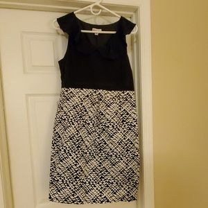 Black and white cocktail dress